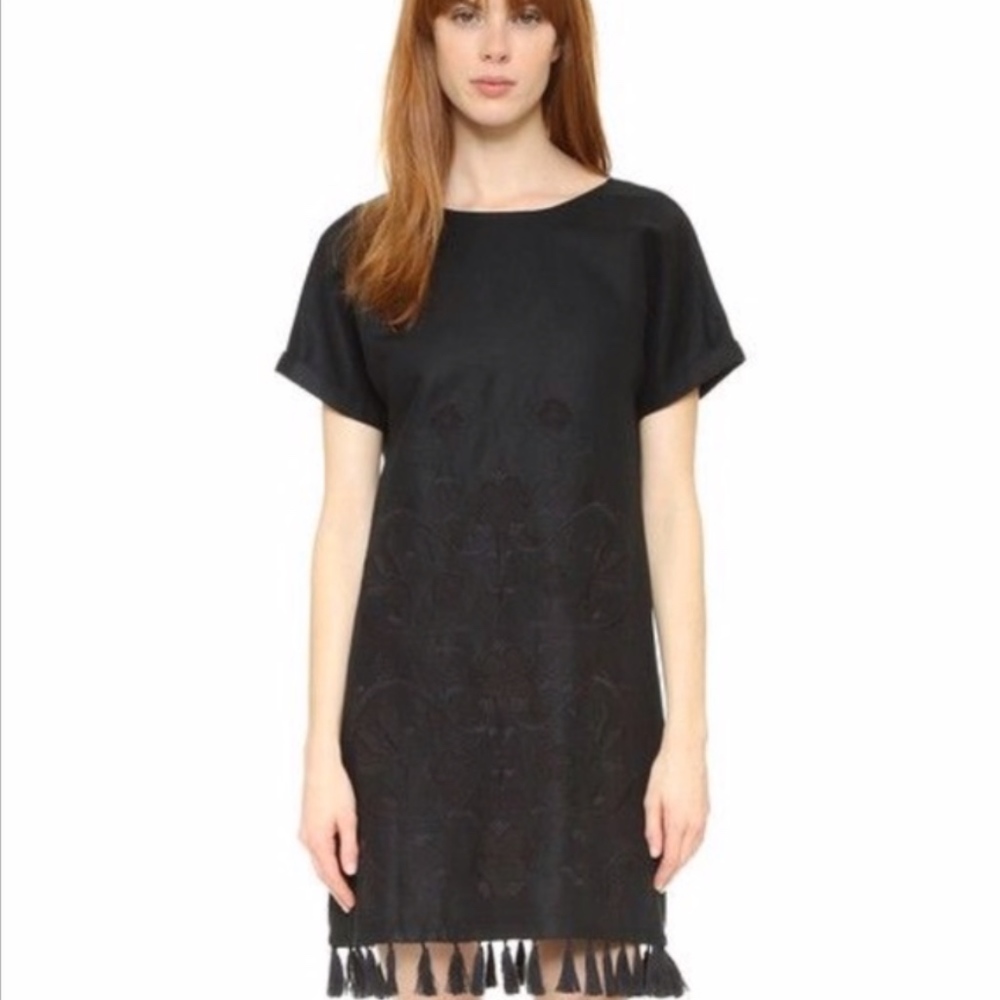 Madewell Embroidered Tassel Dress